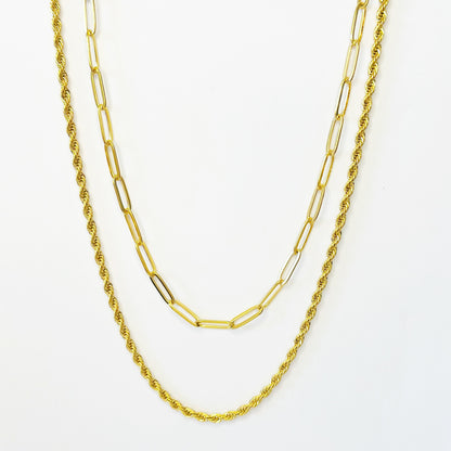 Auksuota dviguba grandinėlė "Layer Chain"