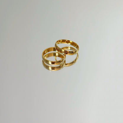 Klasikinis 4mm auksuotas žiedas