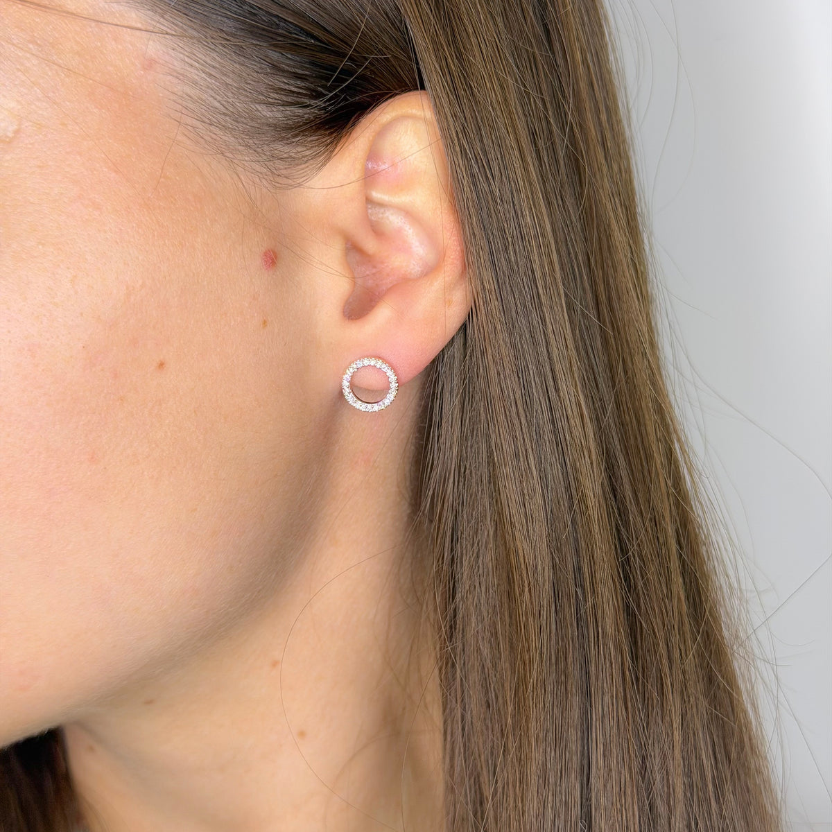 Sidabriniai auskarai "Circle Stud"