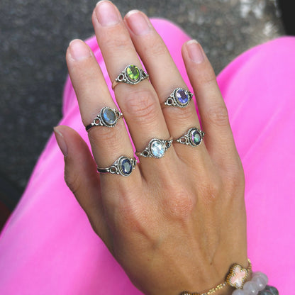 Sterling Silver Peridot Ring