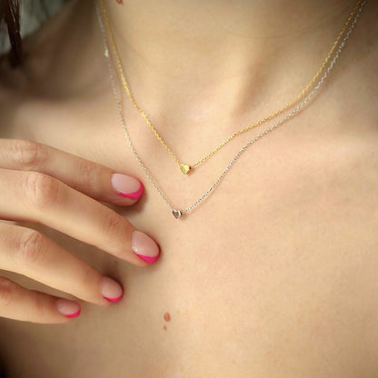 Sidabrinė širdutė su grandinėle