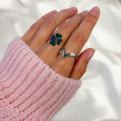 Sterling Silver Rhodium Plated Ring