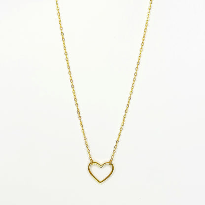 Auksuota širdutė su grandinėle