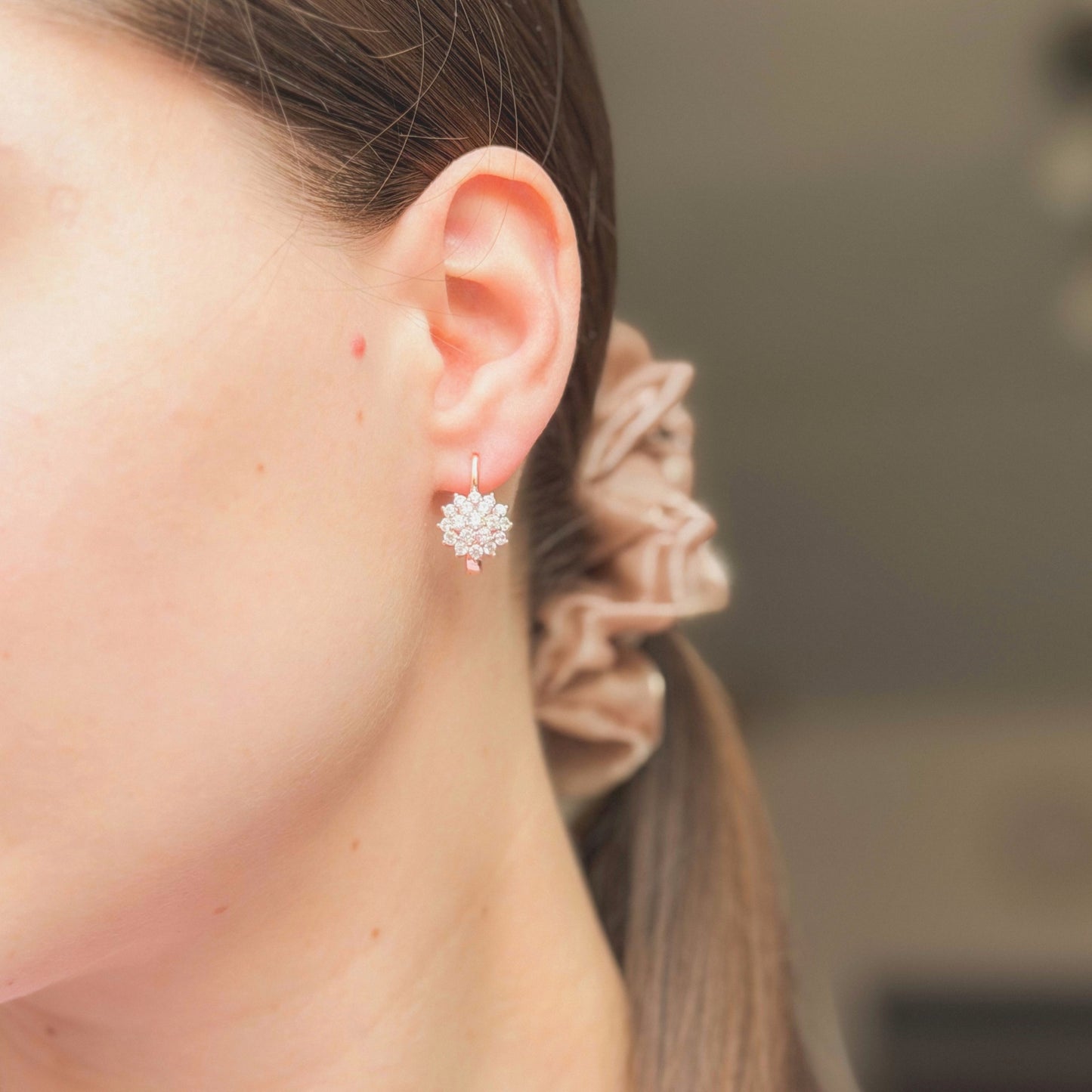 Sterling Silver English Lock Earrings