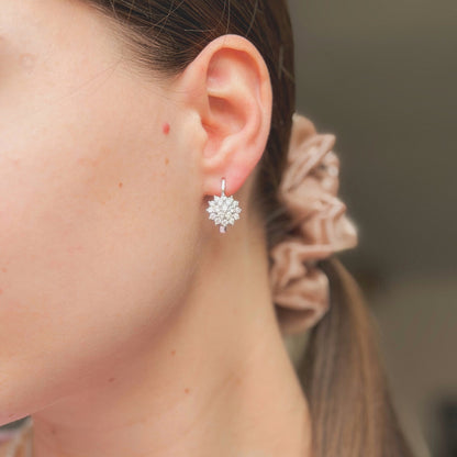 Sterling Silver English Lock Earrings