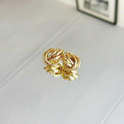 Auksuoti auskarai "Molten Trinity"