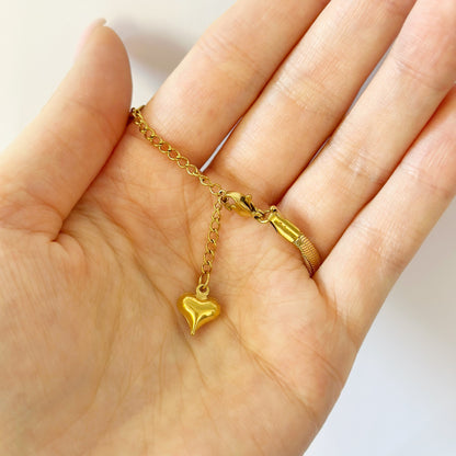 Auksuota dviguba grandinėlė su širdele