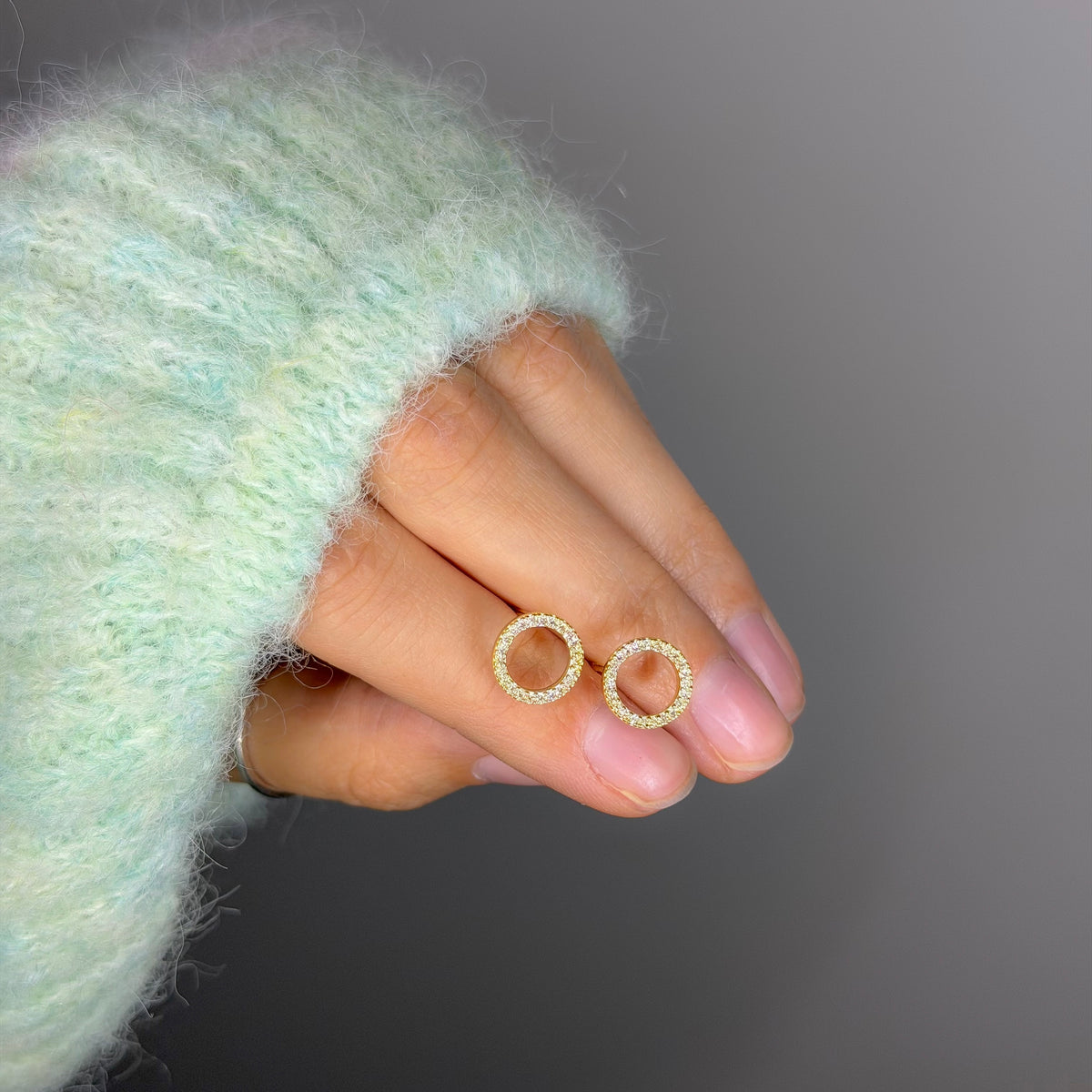 Sidabriniai auskarai "Circle Stud"