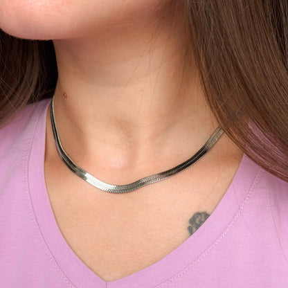 5mm pločio plieninė grandinėlė „Flat Chain“