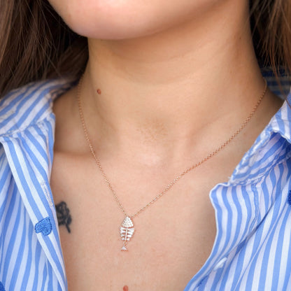Sterling Silver Lucky Fish Necklace