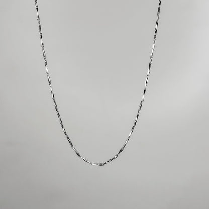Sidabrinė rodžiuota 40 - 45 cm grandinėlė "Ingot"