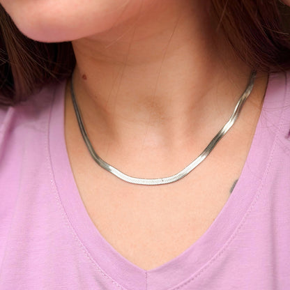 4mm pločio plieninė grandinėlė „Flat Chain“