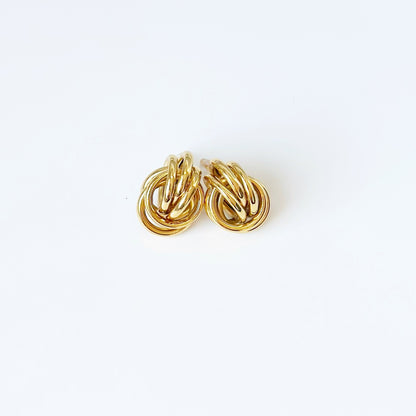 Auksuoti auskarai "Molten Trinity"