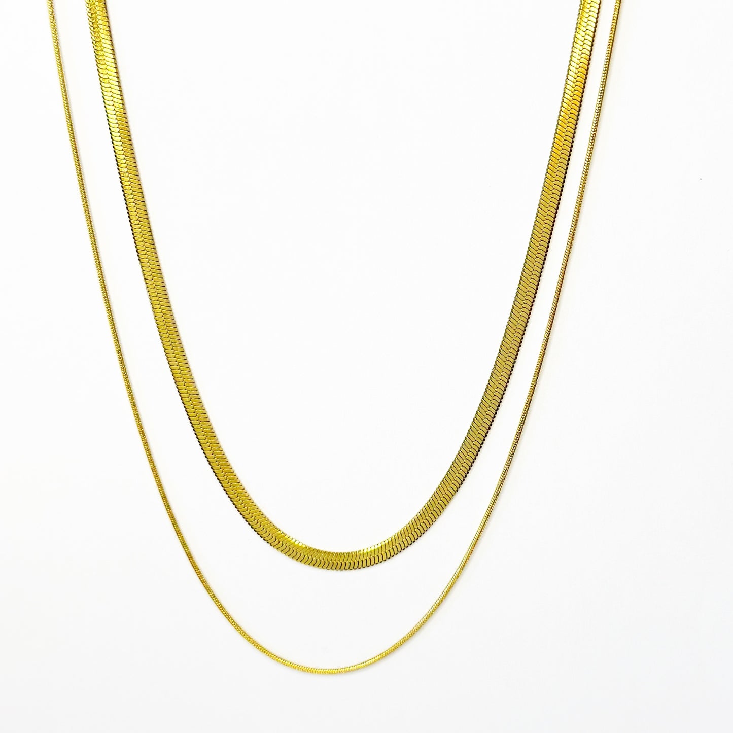 Auksuota dviguba grandinėlė su širdele