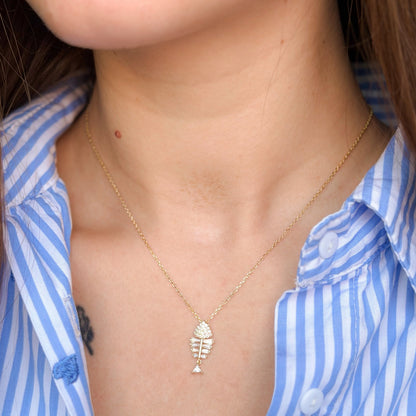 Sterling Silver Lucky Fish Necklace