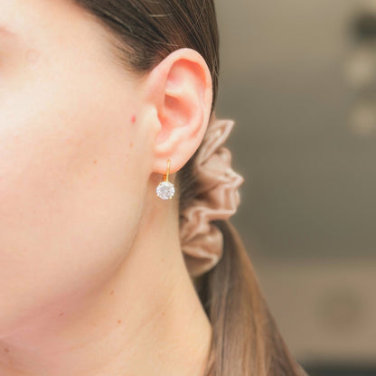 Sterling Silver CZ Drop Earrings