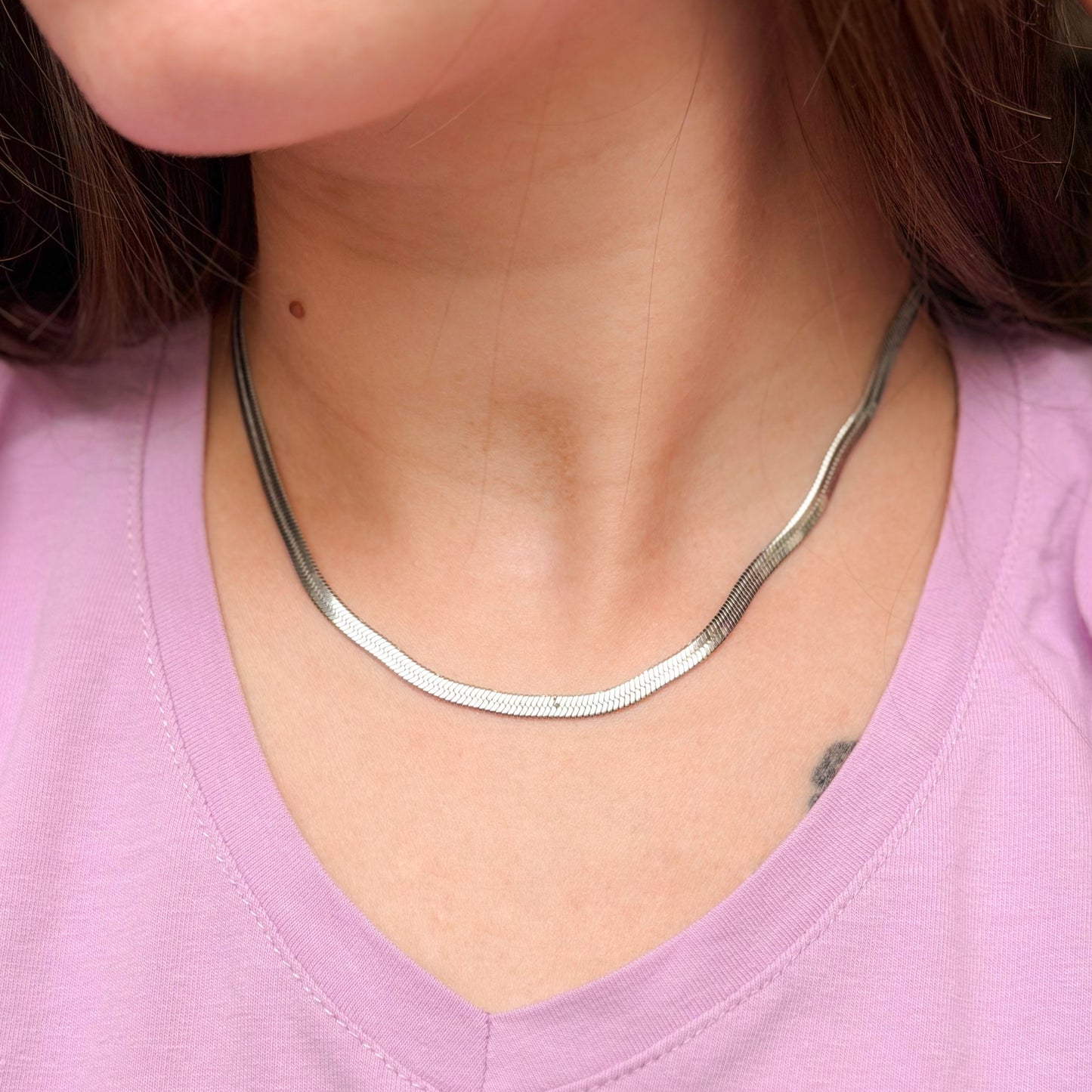 4mm pločio plieninė grandinėlė „Flat Chain“