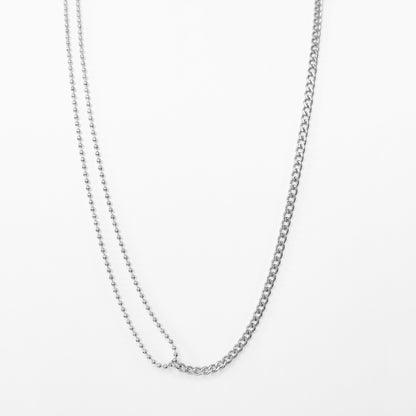 Dvigubo dizaino grandinėlė „Ball Bead & Curb“