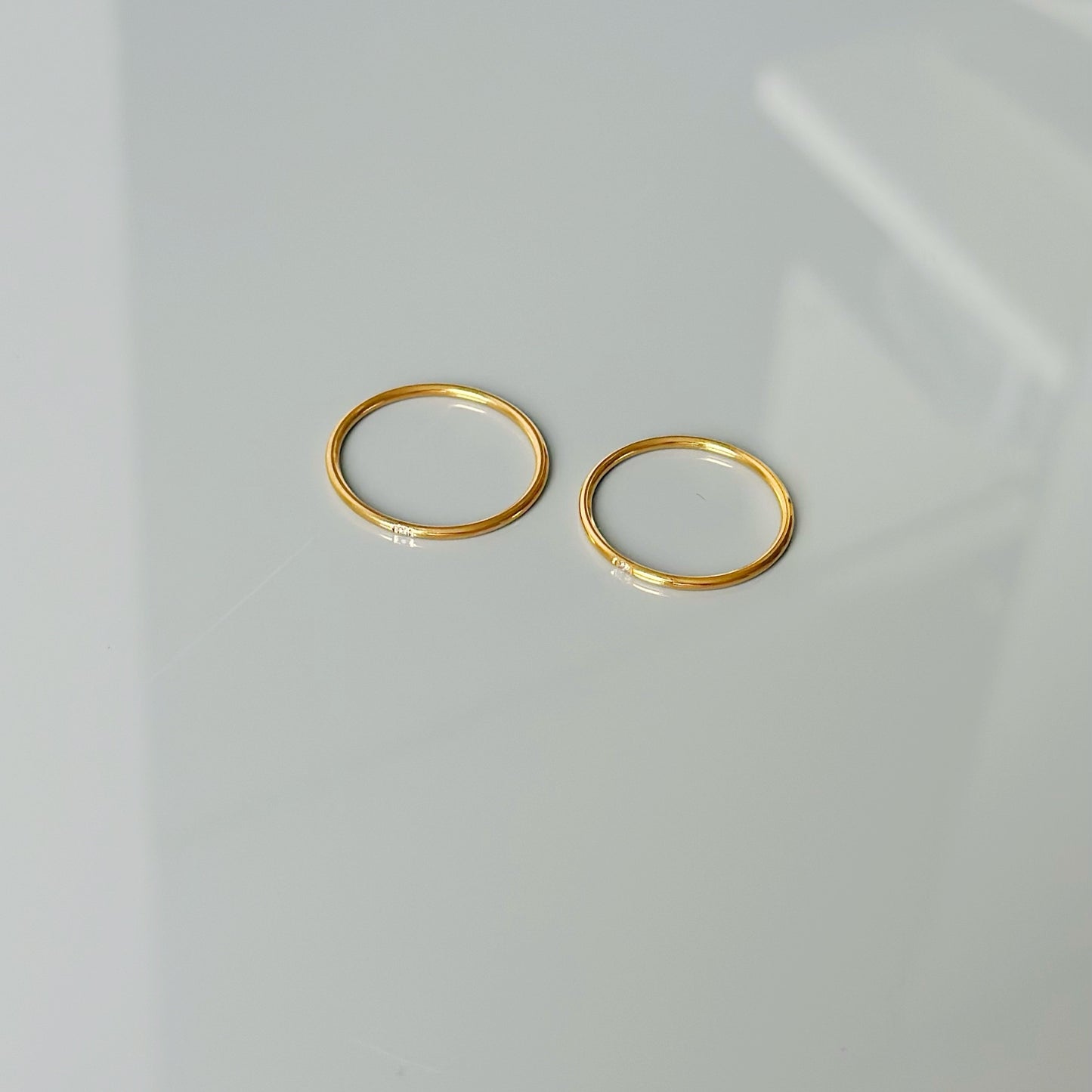 Auksuotas žiedas su cirkoniu "Minimal Gold"