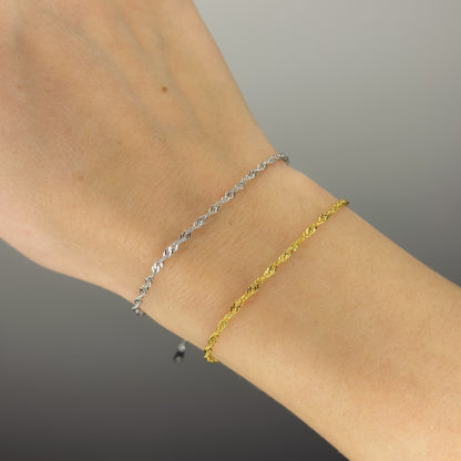 Sidabrinė apyrankė Rope