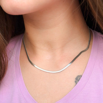 3mm pločio plieninė grandinėlė „Flat Chain“