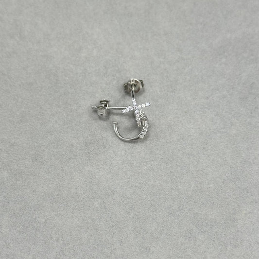 Sidabriniai rodžiuoti auskarai su cirkoniu