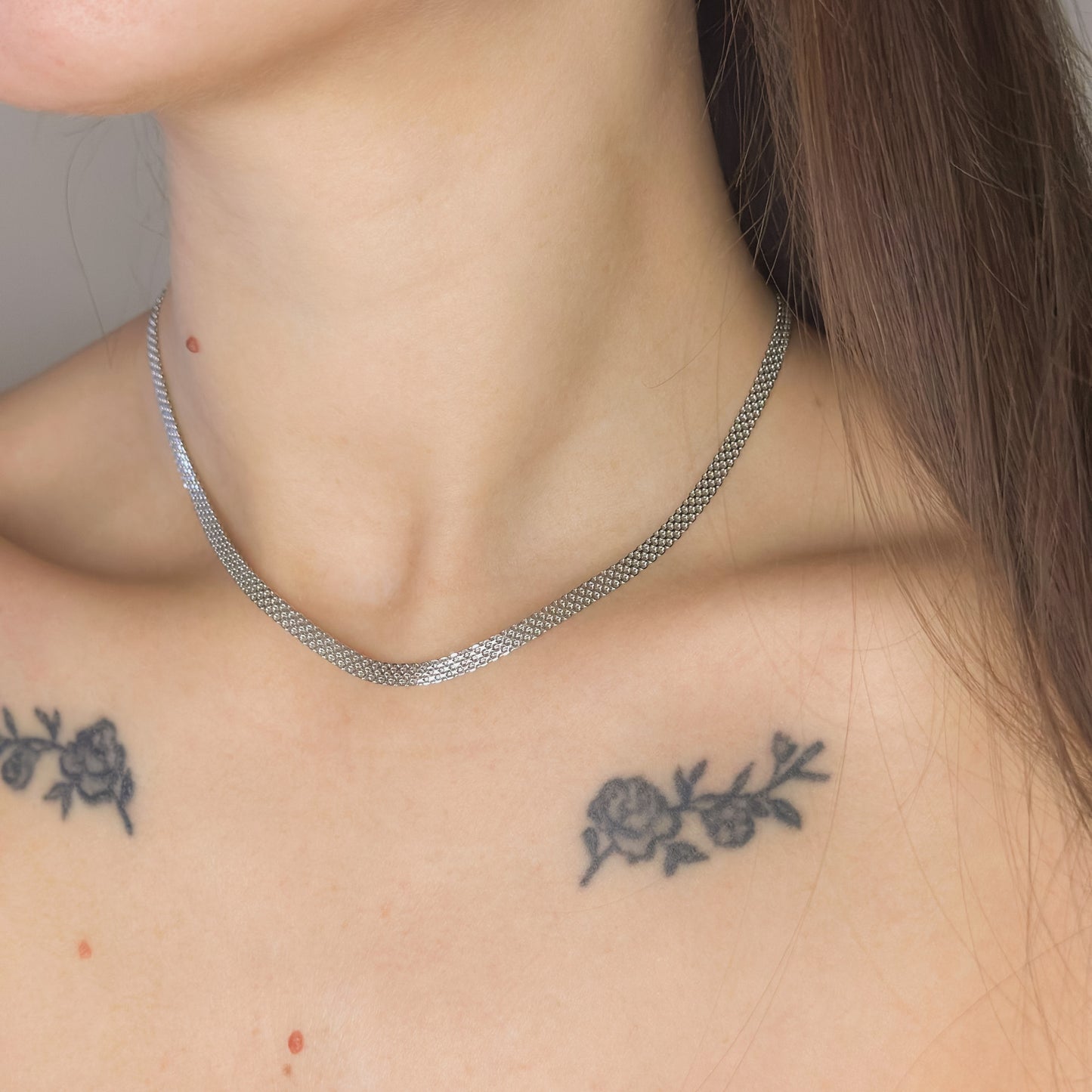 Sidabrinė 4mm pločio kolje