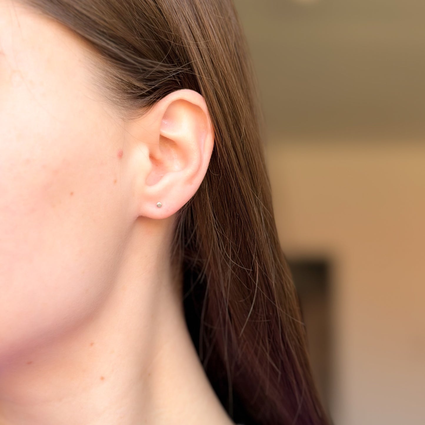Sterling Silver Rhodium Plated 3 - 8 mm Round Studs