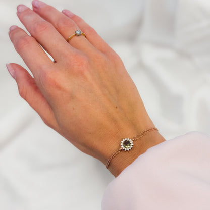 Sterling Silver Rose Gold Plated Zultanite Bracelet