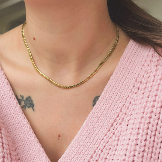 42cm auksuota grandinėlė "Curb"