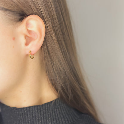 Sidabrinės auksuotos 1,3cm suktos rinkutės