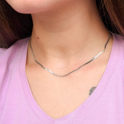 2mm pločio plieninė grandinėlė „Flat Chain“