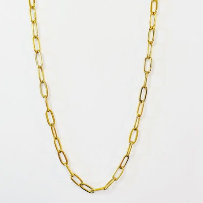 4mm pločio auksuota grandinėlė "Chain"