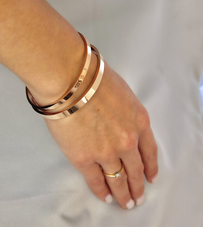 Hera – paauksuota plieninė apyrankė (4 mm / 6 mm)