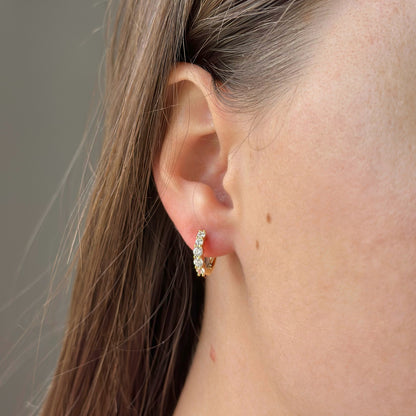 Sidabrinės rinkutės su cirkoniais