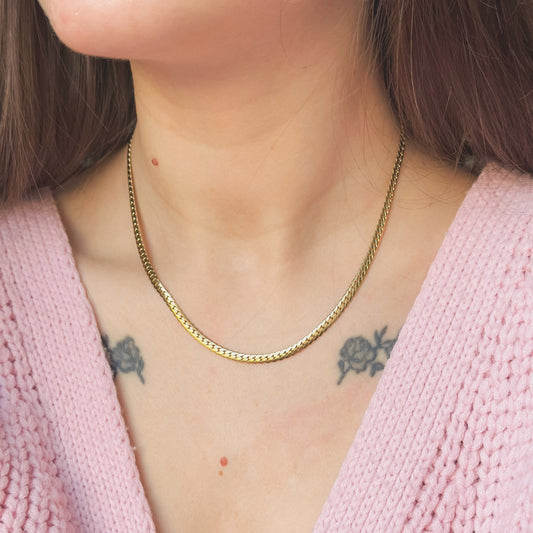 43cm auksuota grandinėlė "Curb"