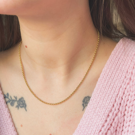 43cm auksuota grandinėlė "Rolo"