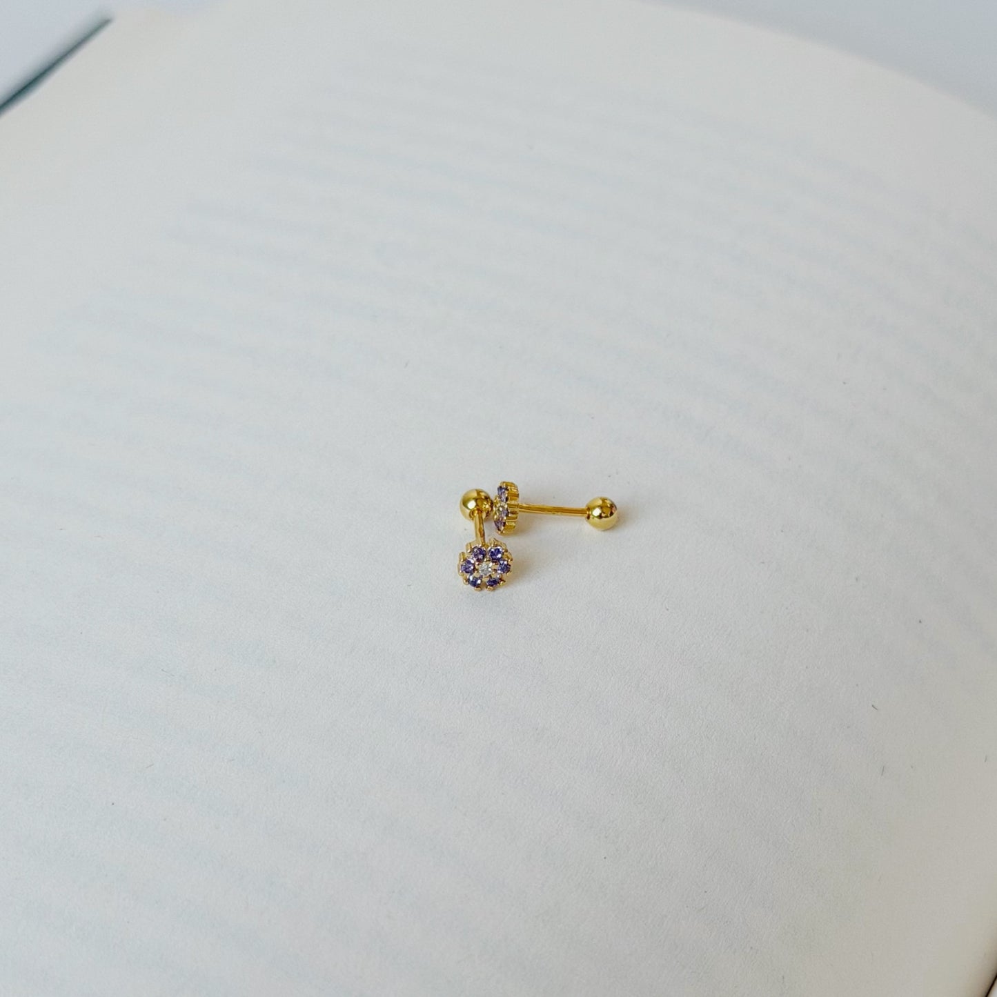 Sterling Silver Rhodium Plated Screw Ball Back Studs