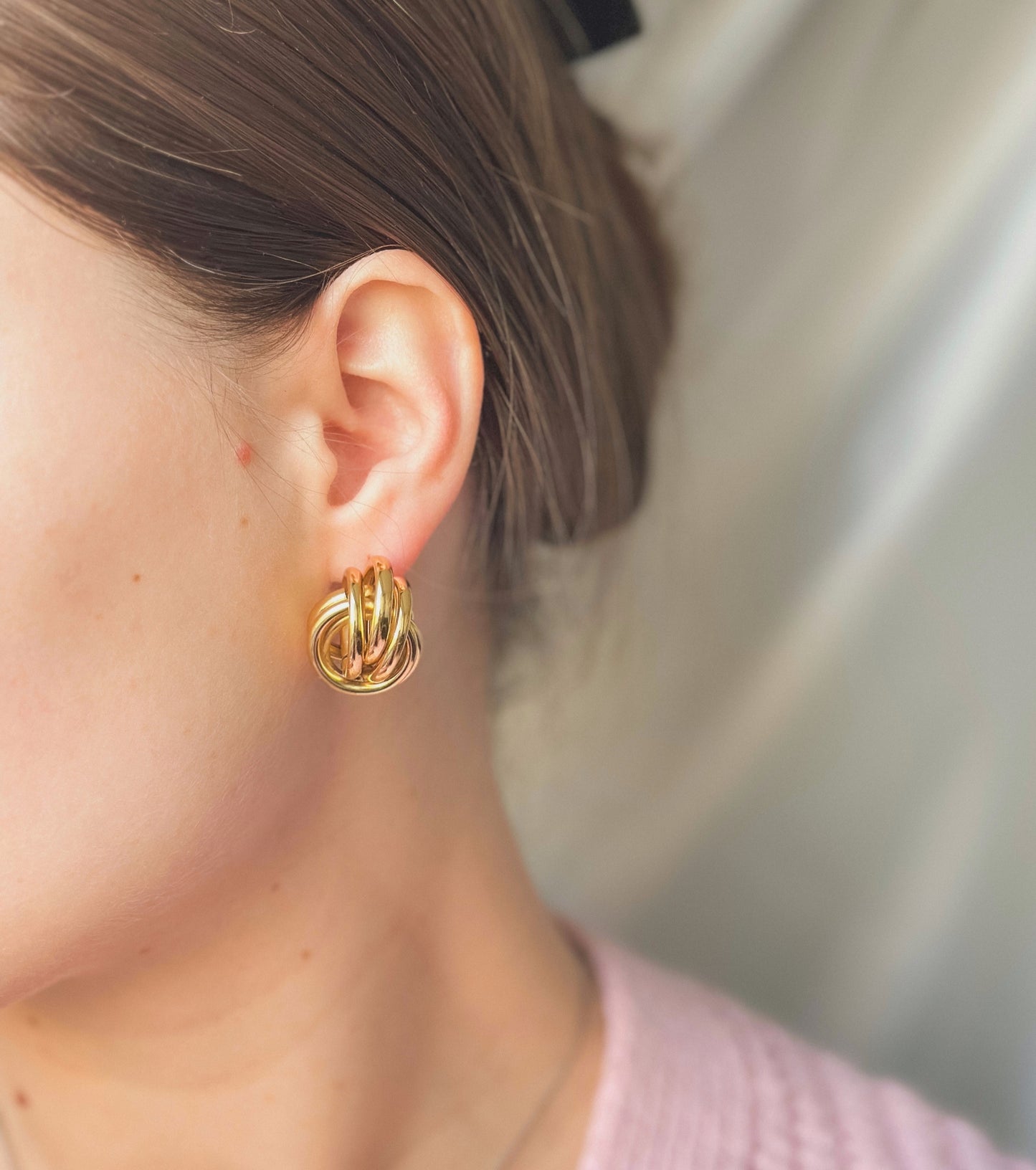 Auksuoti auskarai "Molten Trinity"