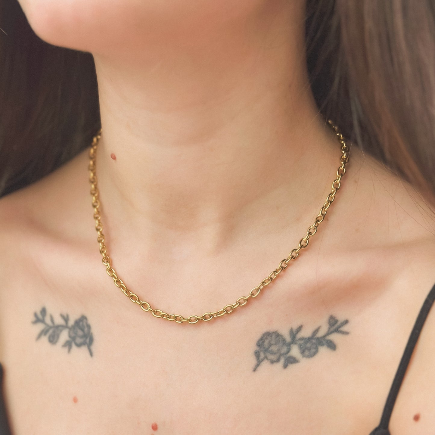 42,5cm auksuota grandinėlė "Rolo"