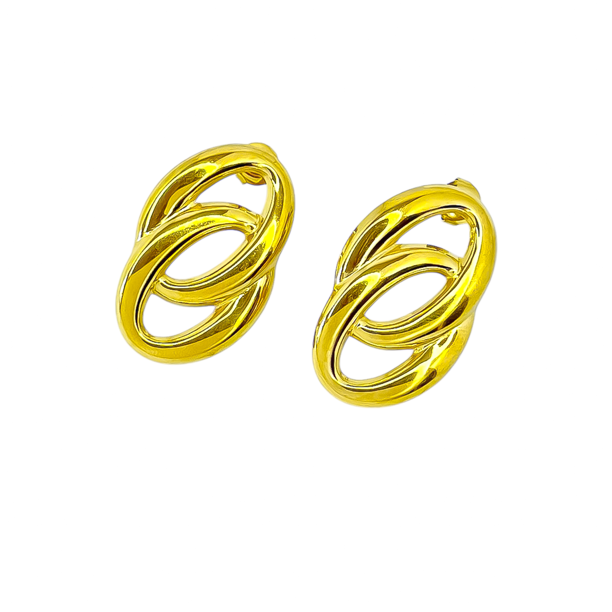 Masyvūs auskarai „Dvigubas Ovalas“