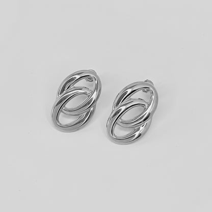 Masyvūs auskarai „Dvigubas Ovalas“