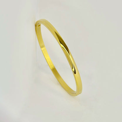 4 mm - 10 mm auksuota apyrankė poliruotu paviršiumi