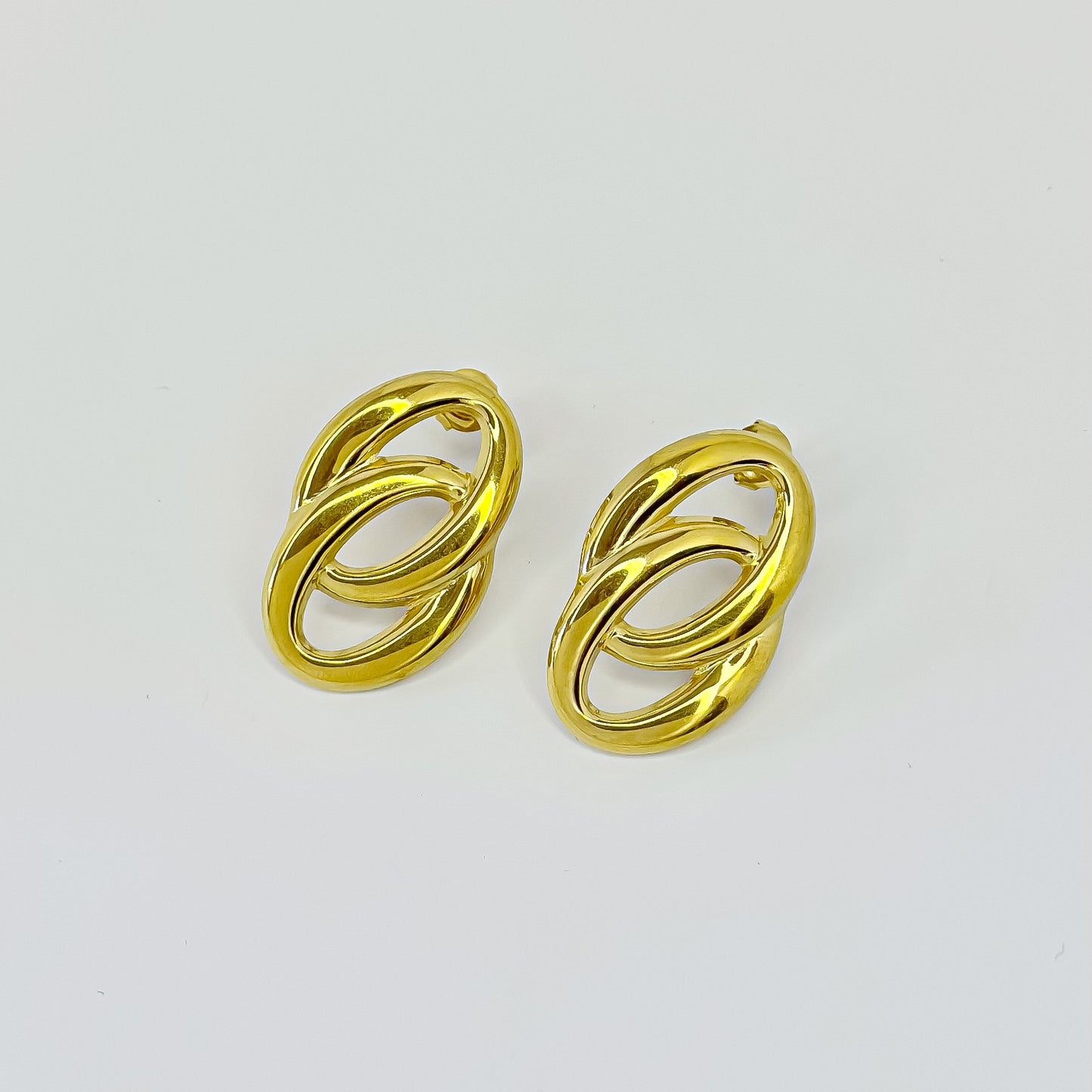 Masyvūs auskarai „Dvigubas Ovalas“