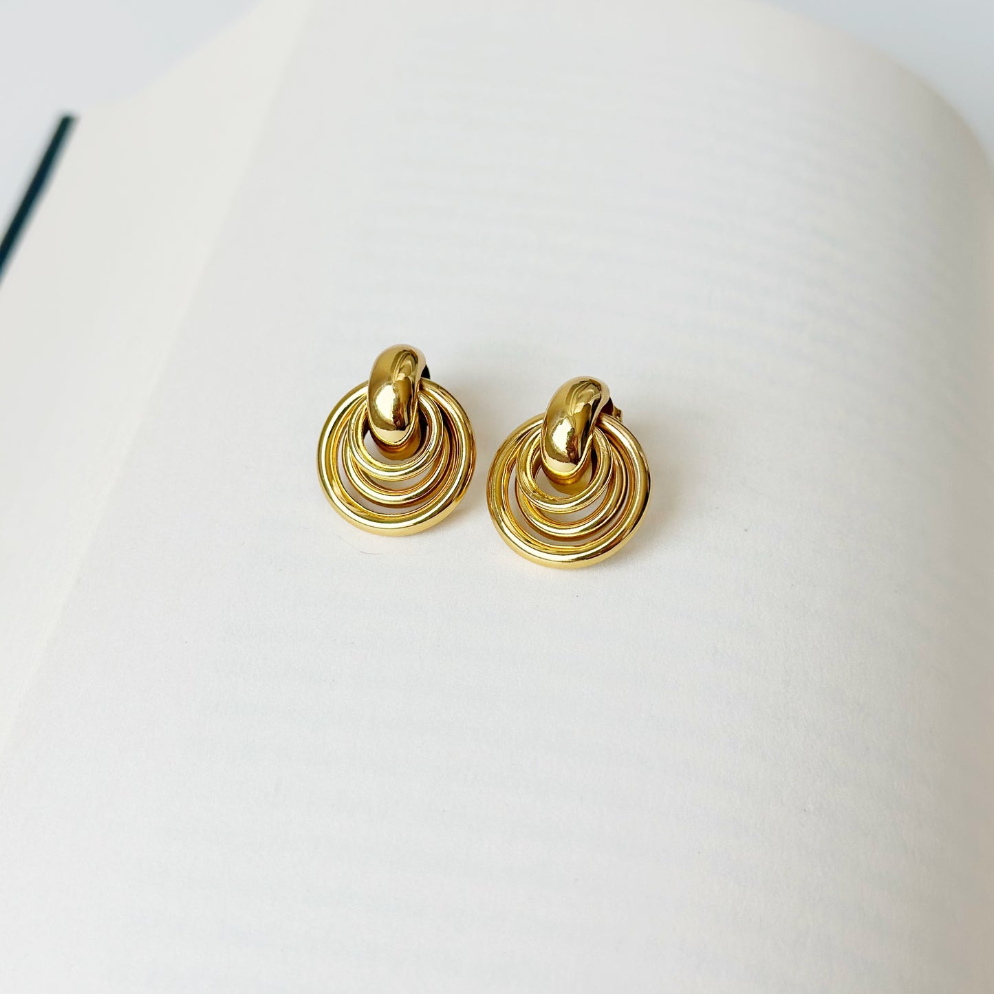 Auksuoti auskarai "Molten Layers II"