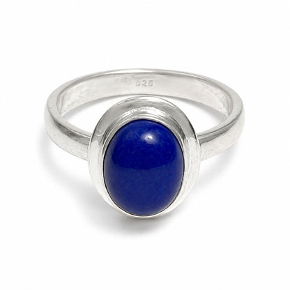 Sterling Silver Oval Lazurite Ring