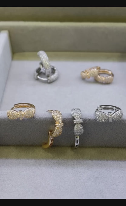 1,5cm sidabrinės rinkutės su 5 cirkonių eilėmis