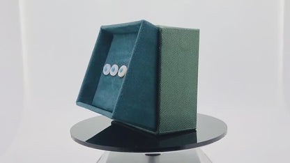 Sidabriniai vinukai su žydra akute perlamutre