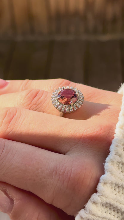 Sterling Silver Rhodium Plated Zultanite Ring