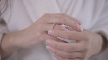 Sterling Silver Rhodium Plated 1.5 mm CZ Band Ring